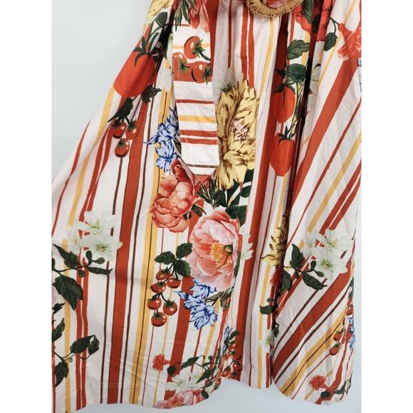 NWT Anthropologie Maeve Strapless Belted A-Line Floral Midi Dress Sz XS #9M405 - Picture 5 of 13